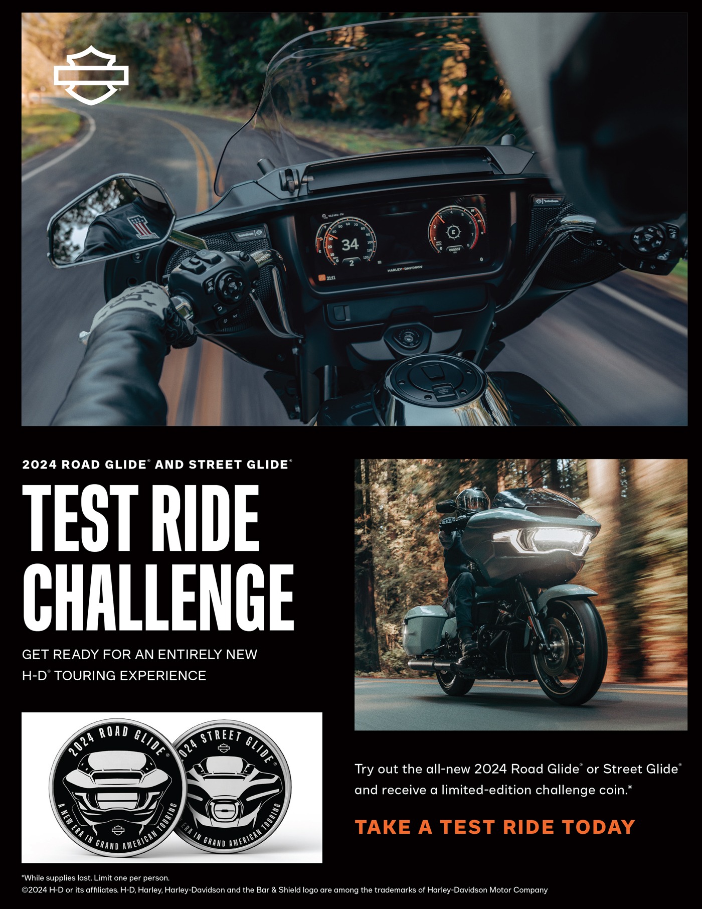 Challenge Coin 2024 Street Glide and Road Glide